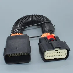 shhworldsea 16 Pin/Way Male To Female Headlights Plug Lamp Connector Harness For Ford Focus Mondeo EDGE 33482-1601 33472-1740