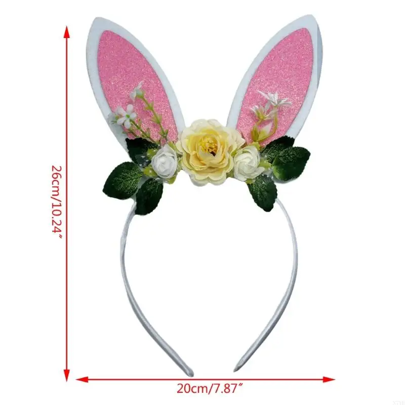 N7YF Adult Teens Headband Girls Flower Hairband Live Broadcast Hair Decor