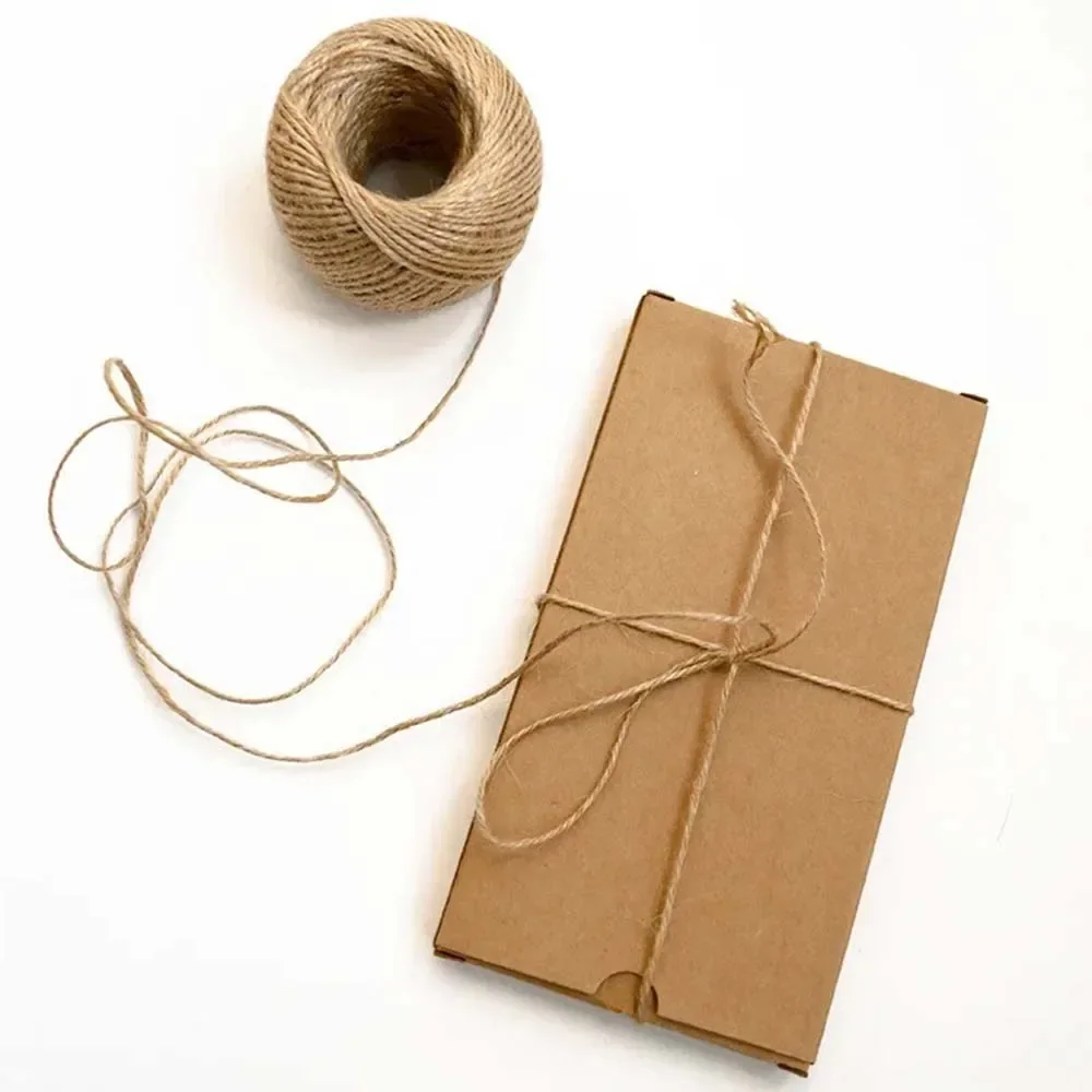 Natural Jute Twine Burlap Rope, Vintage Cord String, DIY Crafts, Gift Wrapping, Gardening, Wedding Decor, Cat Climbing