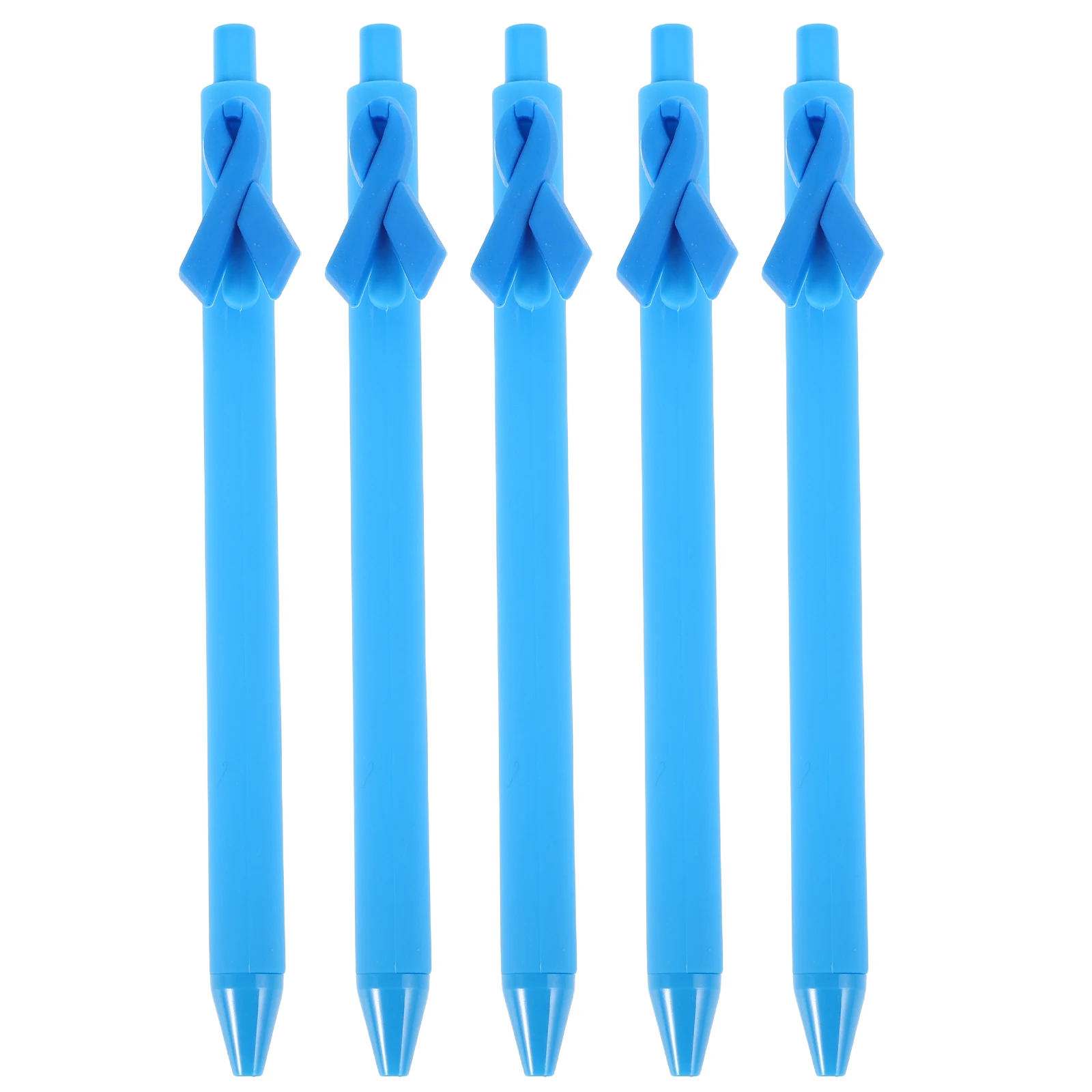 

5pcs Ribbon Shaped Ballpoint Smooth Writing For Students Office Supplies Festival Party Portable Plastic Pens Bulk Writing Tools