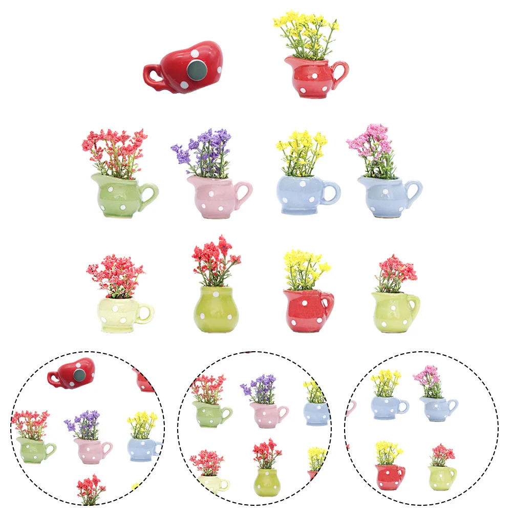 

10Pcs Glass Refrigerator Magnets Plant Decoration Kitchen Fridge Magnetic Stickers for Home Decor Glass Magnets for Fridge