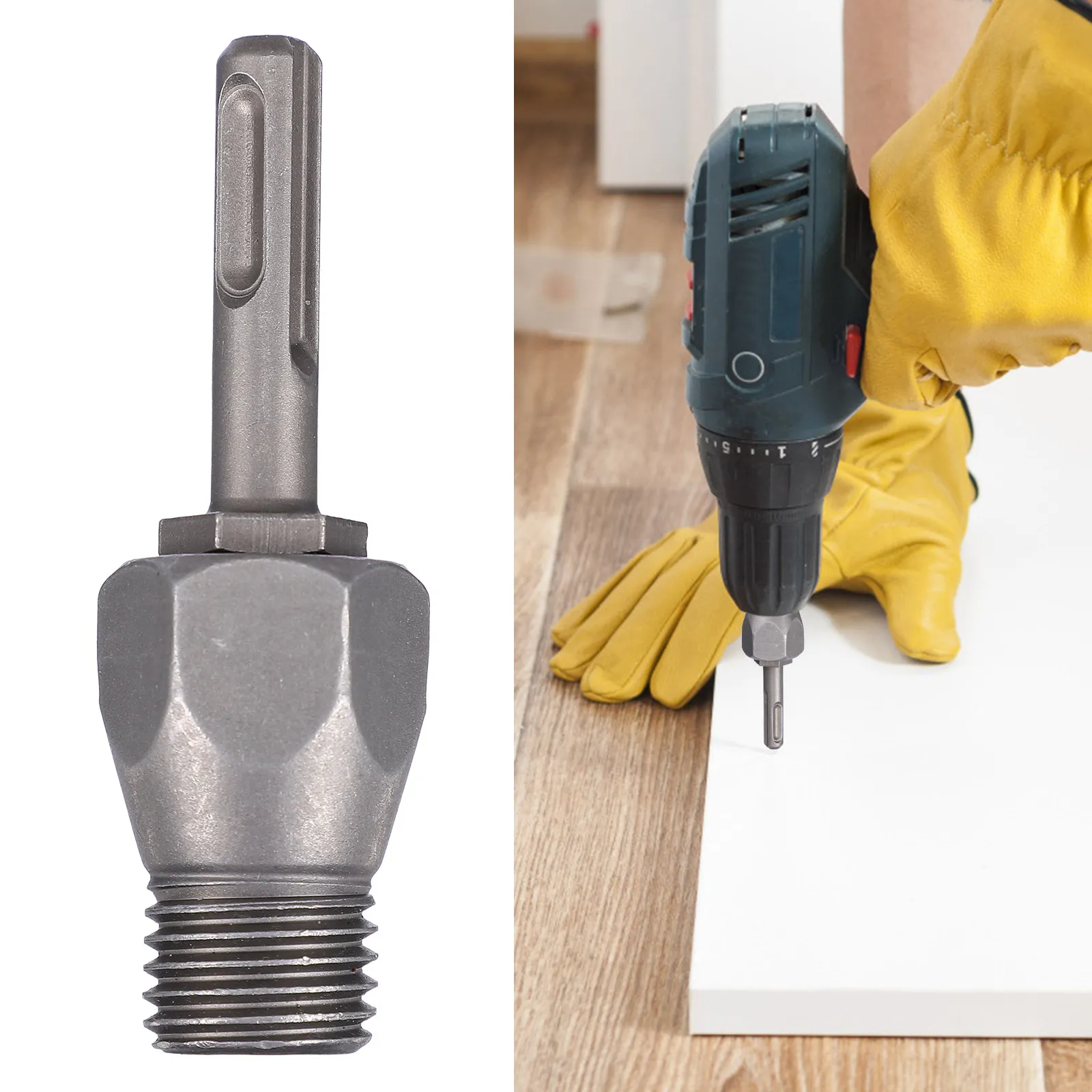 Electric Hammer Drill Adapter Professional Material Multifunction Chuck Easy Install Driver Brick Wall Hole