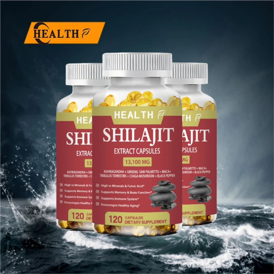 Natural Shilajit Resin Potency Capsules (50% Fulvic Acid) - Shilajit Pure Himalayan 85+Trace Mineral Men\'s Shilajit Supplement