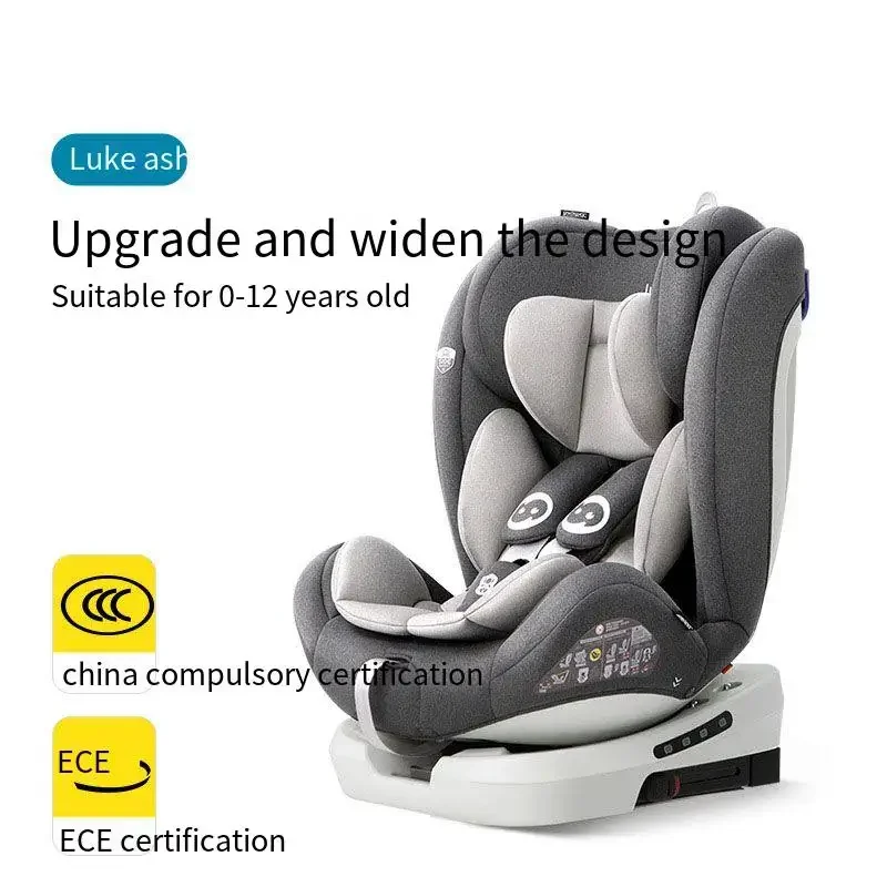 Adjustable Safety Seat Newborn Baby Two-way Swivel Seat Sponge Cushion Baby Car Seat Can Sit and Recline Child Safety Seat