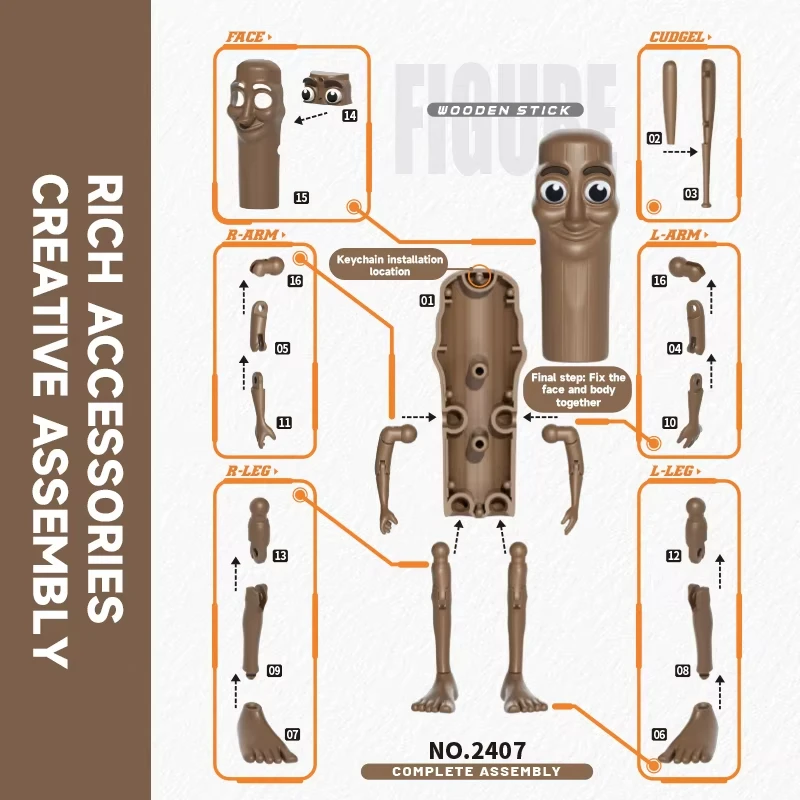 TungTungTungSahur ثلاثية الأبعاد Brainrot تجميعها نماذج التماثيل الإبداعية الديكور الحرف المنمنمات المغناطيسية #3