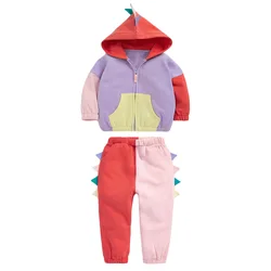 Little maven 2024 New Baby Girls Kids Clothes Sets  Autumn Cotton Casual Clothes Coat and Pants for Children's Clothing