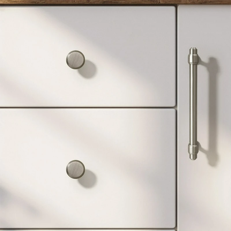 Simple Nickel Brushed Handle Wardrobe Drawer Handle Metal Matte Silver Brass Handle Wardrobe Door 6