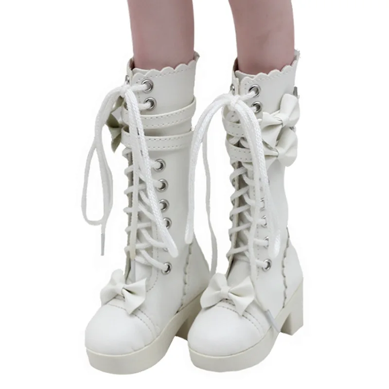 60cm BJD SD doll boots leaves loli girl toy doll shoes 7.8cm doll toy high boots