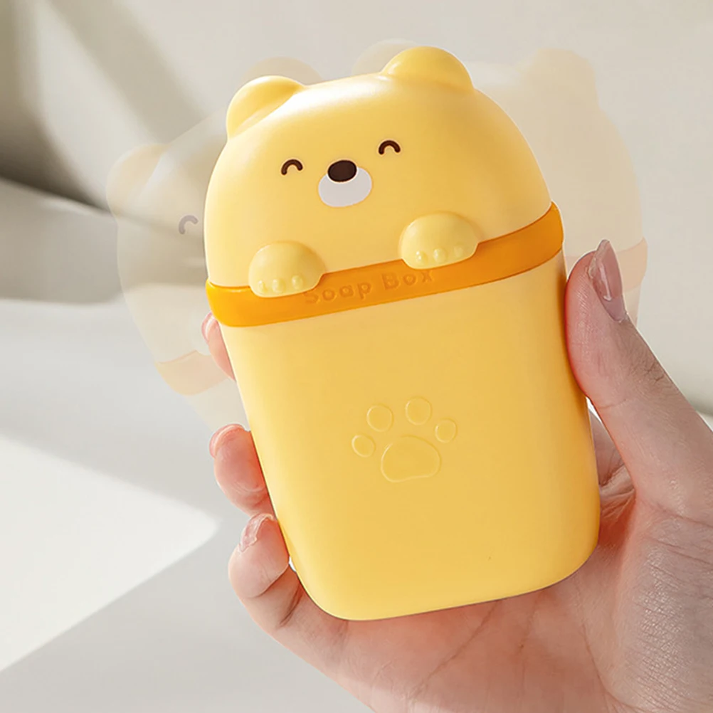 

1pc Sealed Soap Soap Holder For Kitchen Sink with Lid Portable Travel Container Small Tray Shower Holder Storage Box