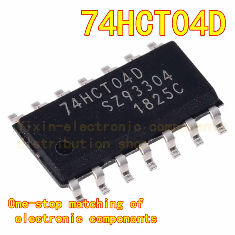 Original 74HCT04D 74HCT08D 74HCT14D 74HCT138D 74HCT164D 74HCT595D 74HCT00D, 653soic-14 hexagonal inverter, chip logic  10PCS