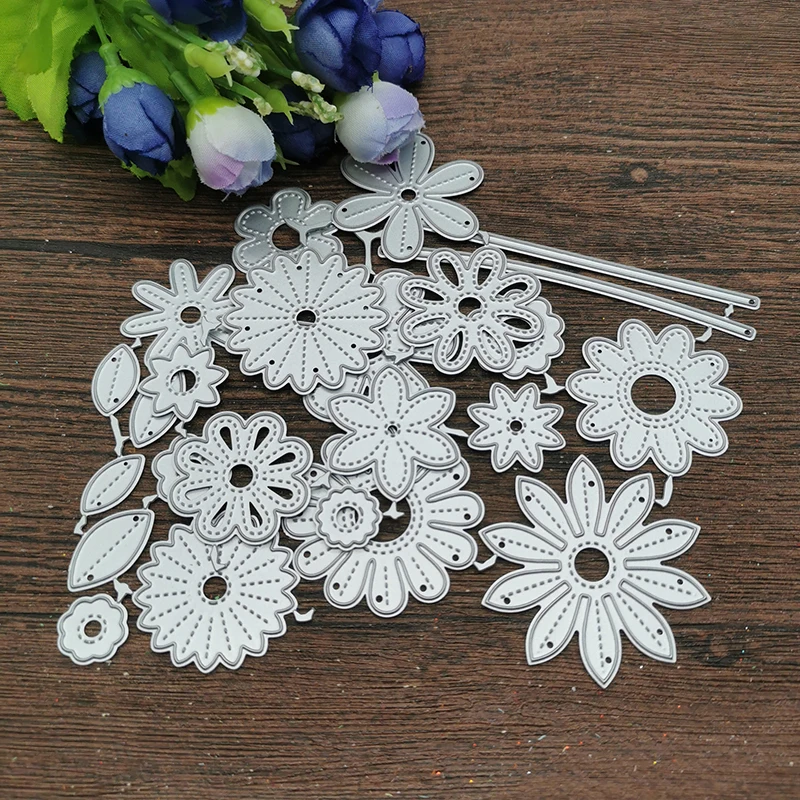 Flower and Tree leaves Metal Cutting Dies Stencils For DIY Scrapbooking Decorative Embossing Handcraft Template