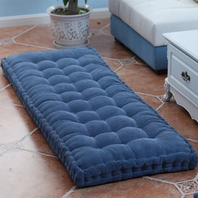 Long Cushion Thickening Garden Chair Cushion Solid Color Home Seat Mat Floor Cushion 55x155/55x165cm