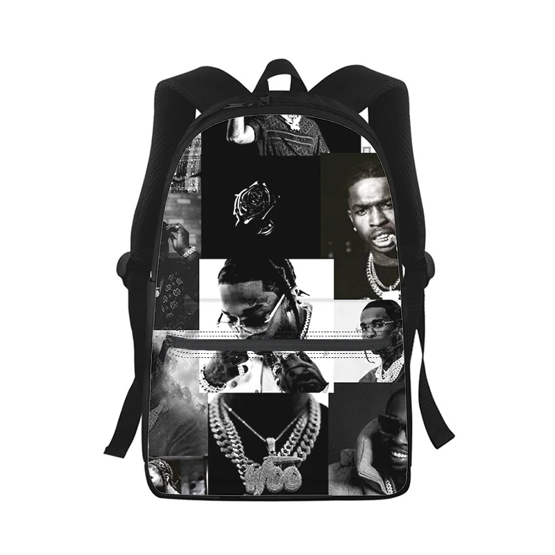 Pop Smoke Rapper Men Women Backpack 3D Print Fashion Student School Bag Laptop Backpack Kids Travel Shoulder Bag