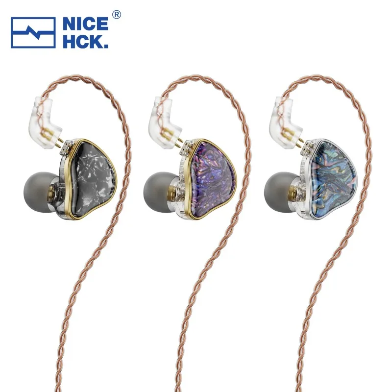 Słuchawki douszne NICEHCK DB2 HiFi 1DD+1BA Hybrydowe z Podwójnym Przetwornikiem, Mikrofonem, IEM, Odłączany Kabel 0.78 2Pin — zdjęcie produktu 2