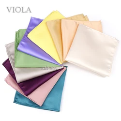 Nueva moda 100% pañuelo de Color sólido polivinílico 25cm mujeres hombres boda fiesta traje diario bolsillo cuadrado regalo esmoquin corbata accesorio