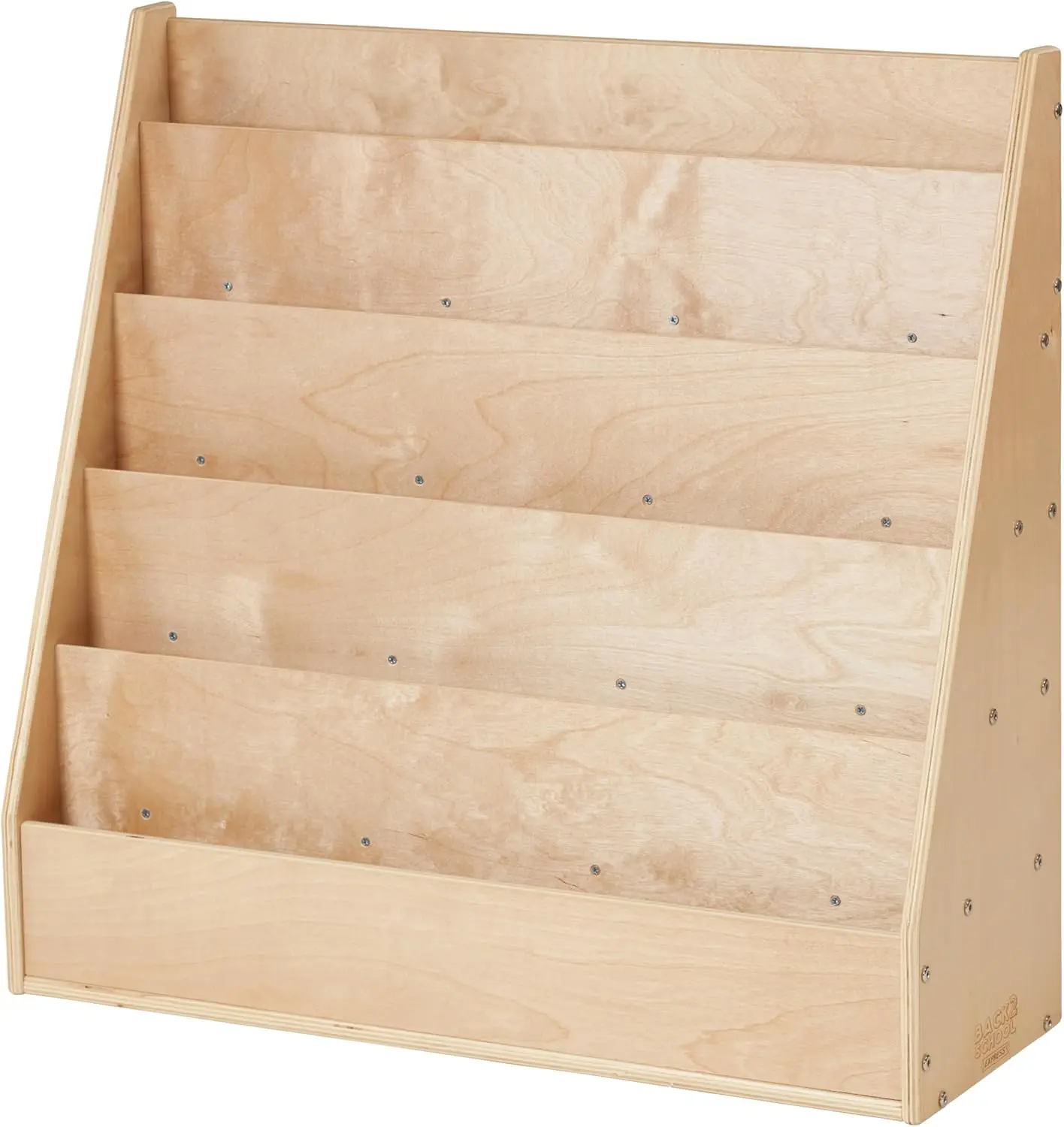 

Sleekline 5 Tier Double Sided Book Display with Storage Book Shelf Natural