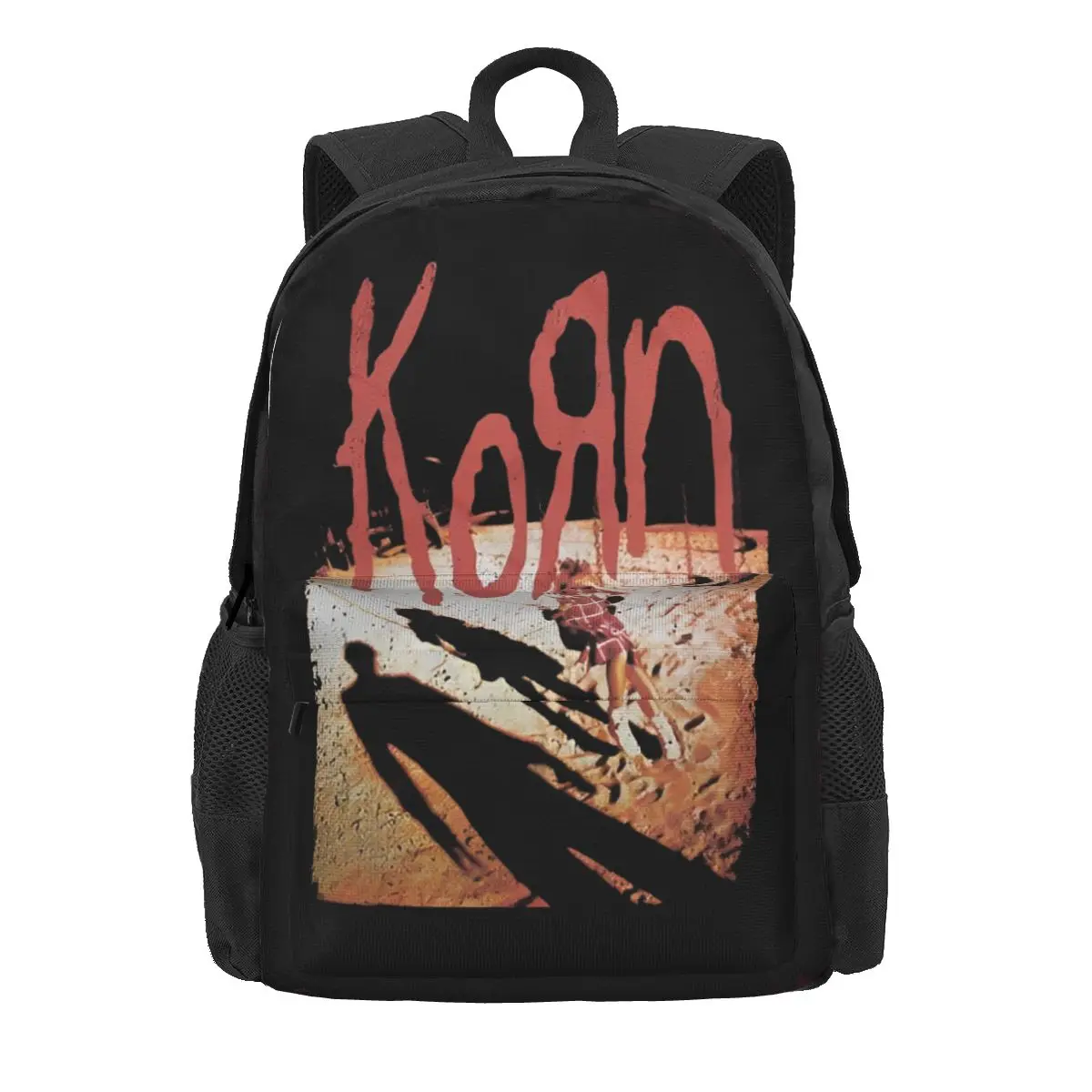 

Korn Casual Backpack Durable Student Business Metal Rock Music Daypack for Men Women Laptop Shoulder Bag