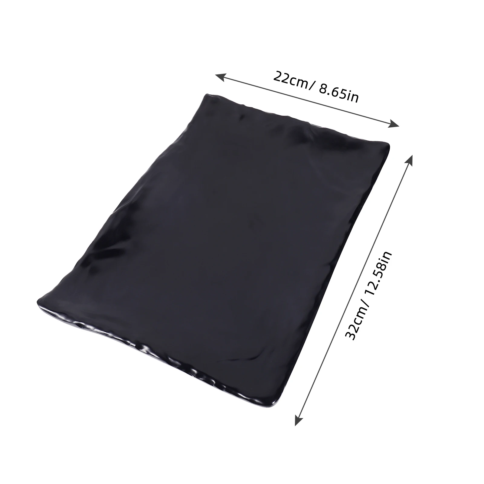 

Sushi Plate Japanese Style Long Rectangle Trays Black M415020 Melamine Ceramic Safe Healthy Easy Clean Kitchen Bar Display