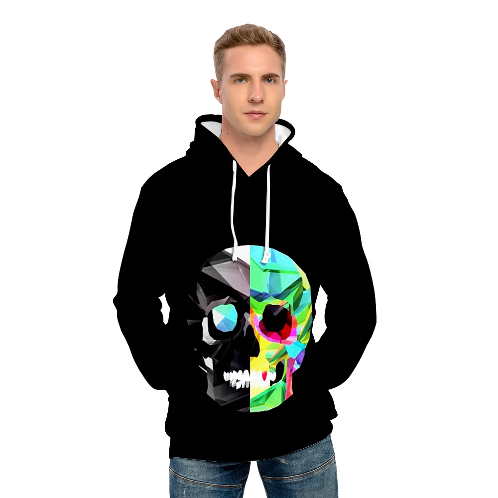 

Y2K Skull Head Style Hoodies 2022 Winter New Grunge Long Sleeve Sweatshirt Casual Hooded Jacket Streetwear 14