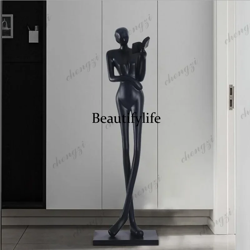 X173 Humanoid Sculpture Club Shop Hotel Sales Department Exhibition Hall Welcome Decoration Floor Decoration Home Interior