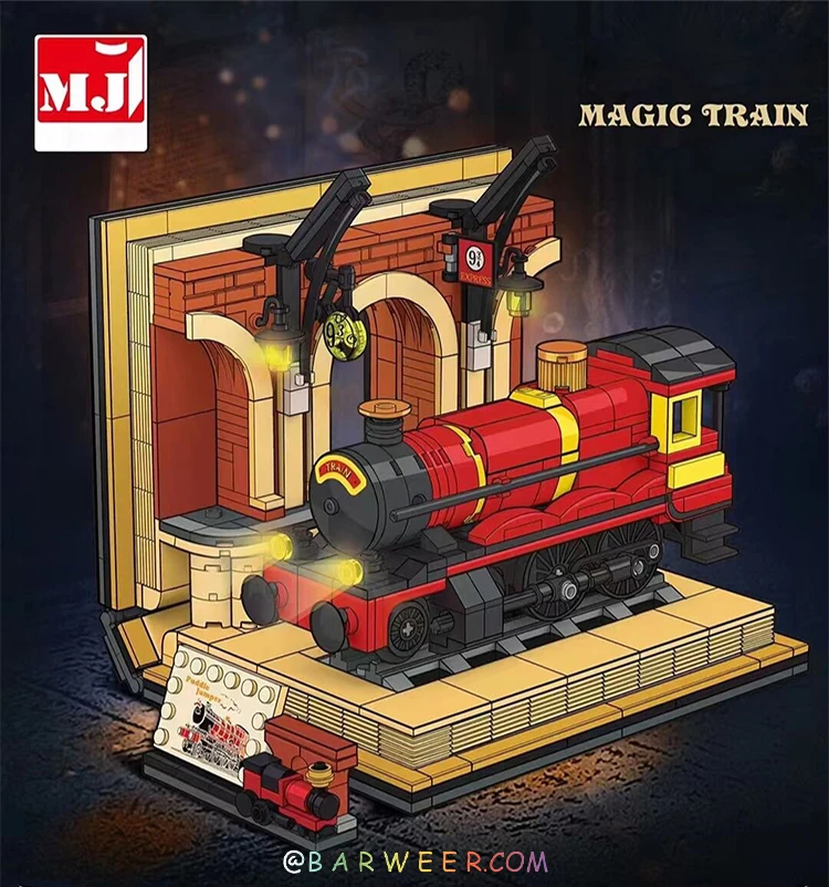 

Wizarding World Movie MOC MJ13017 Magic Train Station Book Model 929PCS Building Blocks Brick Puzzle Toys for Children Kids Gift