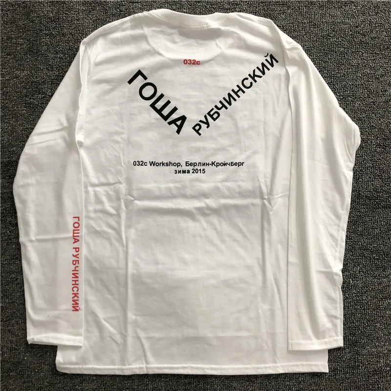 Gosha Building Long Sleeve Youth Hotel Russian  032c HD Digital Print Loose Tide Brand