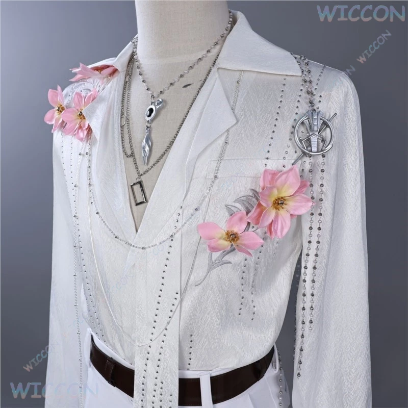 

‌‌‌‌‌‌‌‌‌‌‌‌Game Love and Deepspace Caleb Cosplay Costume Floating Flowers Outfit Anime Character Roleplay Genshin Style Elega‌‌