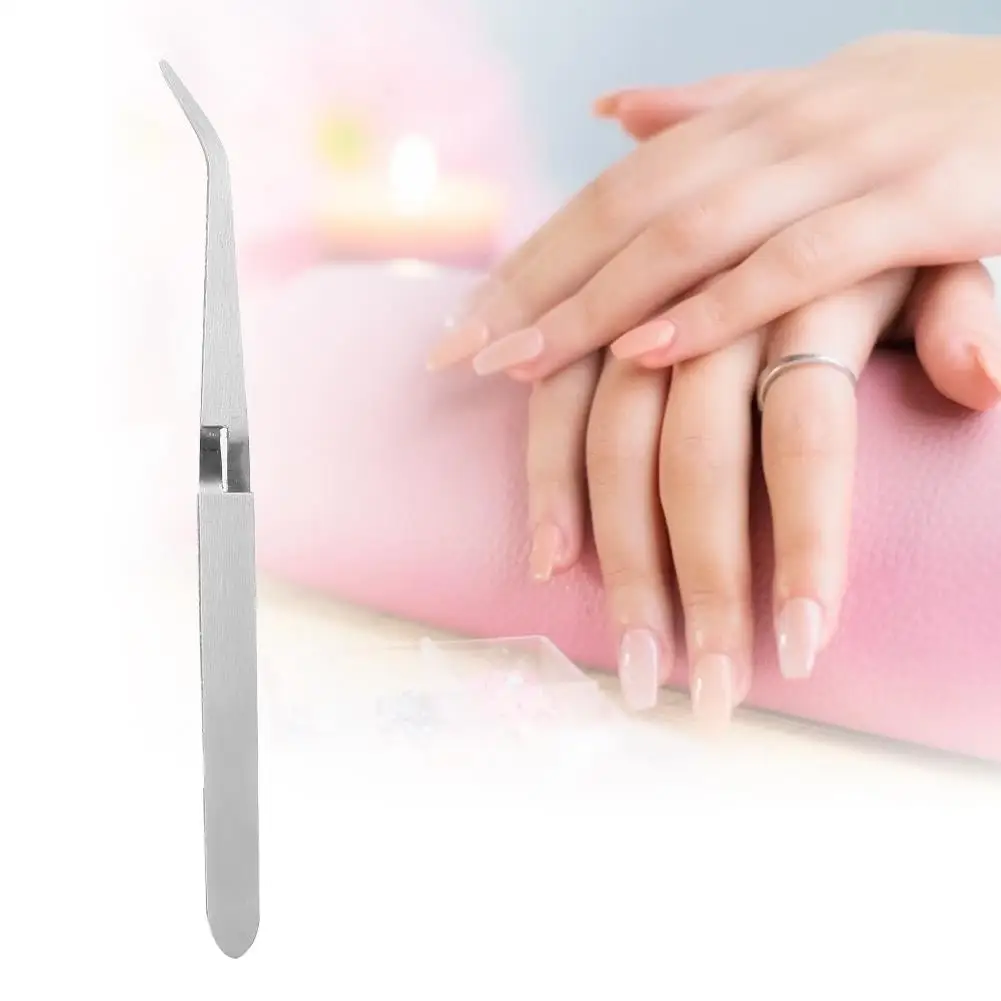 1PC Multi-Functional Stainless Steel Nail Shaping Tweezers - C Curve Clip Pincher Manicure Tool for Nail Art