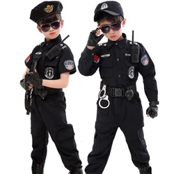 Children Halloween Policeman Costumes Kids Party Carnival Police Uniform Boys Army Policemen Cosplay Clothing Sets