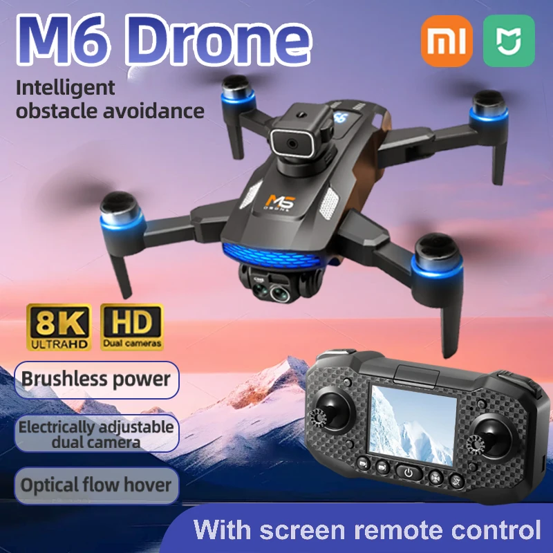

Xiaomi Mijia M6 Drone Remote control with screen 8K Professional HD Camera 5G WIFI Quadcopter Brushless Motor aerial photography