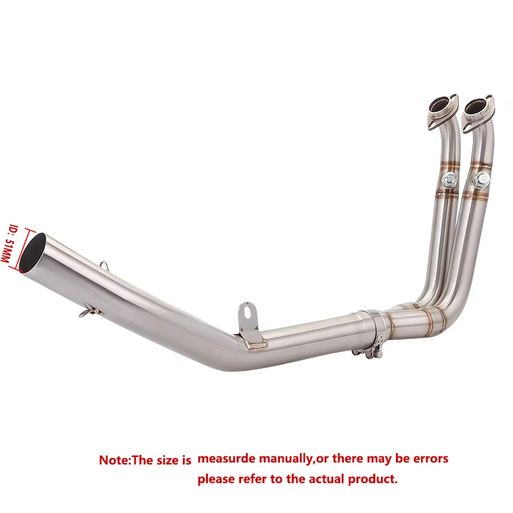 Modify 51mm Muffler Front Link Pipe For CFMOTO 450SR Performance Stainless Steel Motorcycle Exhaust Systems Escape
