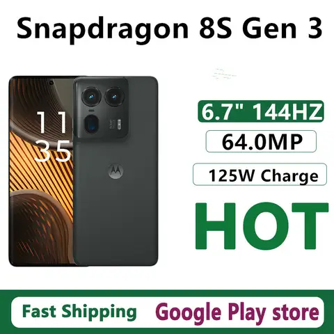 Global Rom Motorola Moto X50 Ultra Mobile Phone Snapdragon 8S Gen 3 Android 14.0 Dual Sim 6.7" POLED144HZ 64.0MP 125W Charge