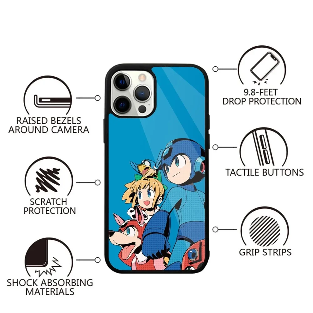 R-Rockman M-Megaman Game   Phone Case Strong Magnetic For IPhone 15,14,13,Pro,Max,Plus,11,12,Mini For Magsafe Wireless Charging