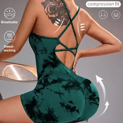 15 Color One Piece Jumpsuit Shorts Elasticity Bodysuit Yoga Sports Workout Gym Set Women Clothes Sportswear Fitness Overalls