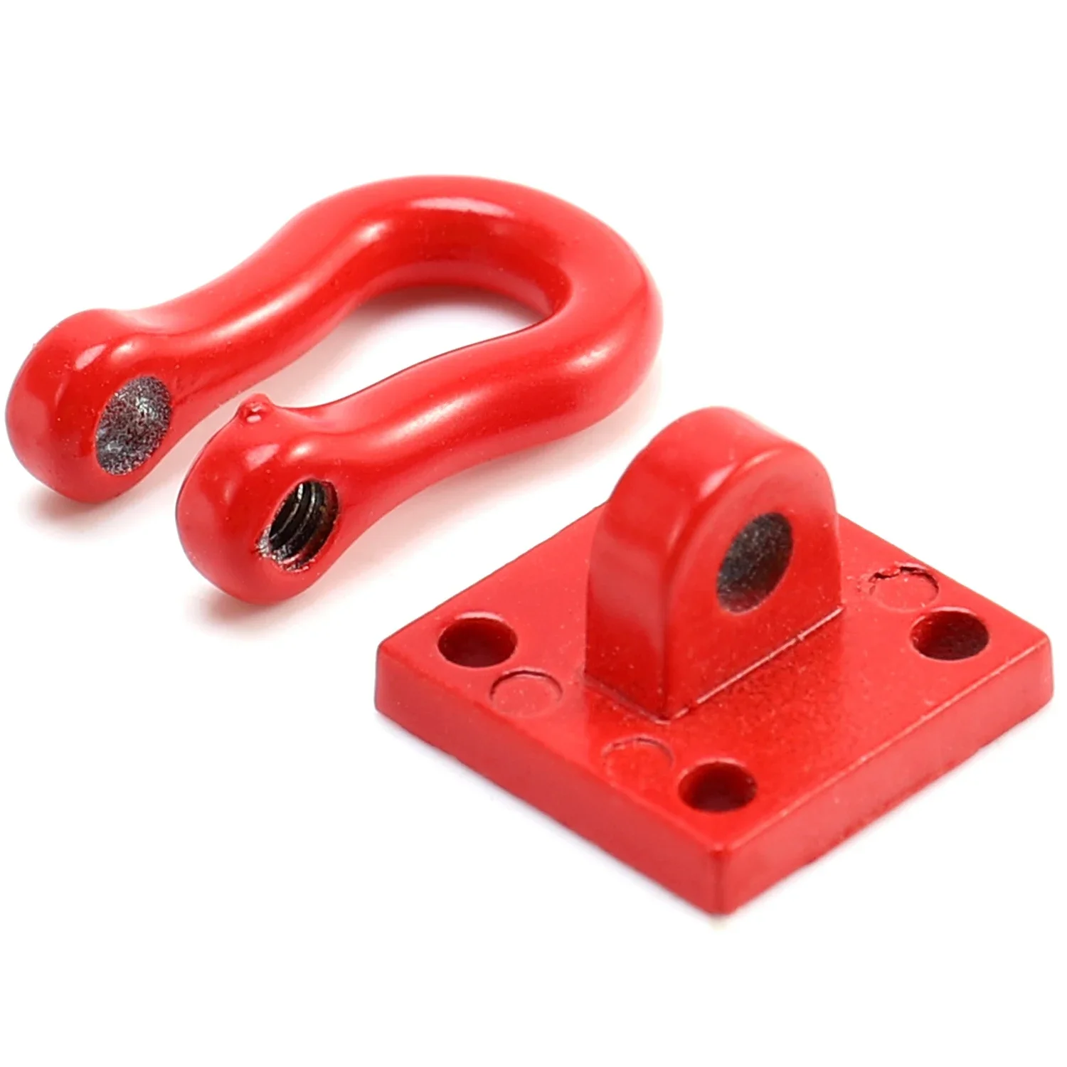 Metal Tow Hooks & Shackles for 1/10 RC Crawler Car - Universal Fit for Traxxas TRX4 Axial SCX10 RC4WD - Off-Road Upgrade Parts