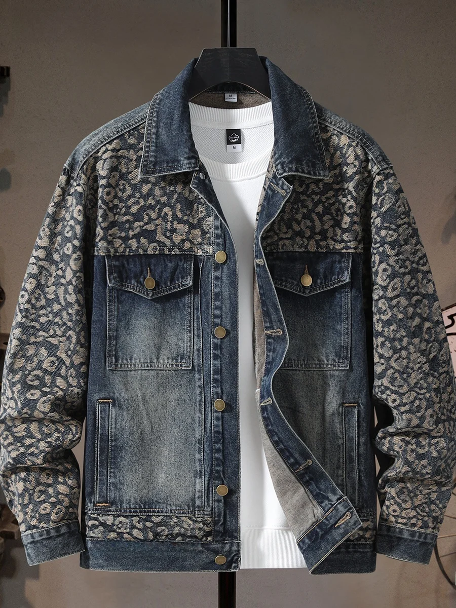 

Faionable Embroidered Denim Jaet Men's Trendy Brand Haome Korean Design Sense Top Spring Autumn Personalized Workwear ...