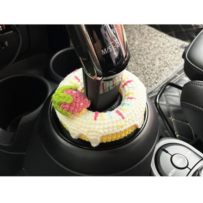 Cute handmade Knitted Car Central Control Shift Gear Lever Decoration Cover For Mini Cooper F54 F55 f56 F57 F60 Accessories