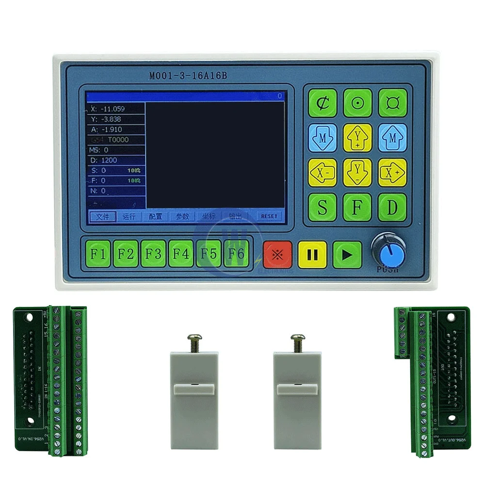 

CNC Controller for Engraving Machines - M001-3-16A16B with Stepper/Servo Control for 3-Axis Milling, Drilling, Turning, Carving