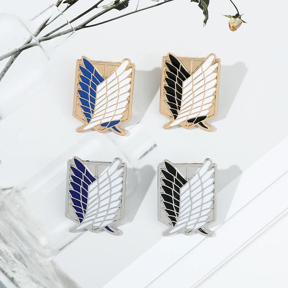

Attack on Titan Same Style Brooch Wings Of Freedom Logo Badge Anime Peripheral Jewelry Shirt Bag Popular Accessories Pins