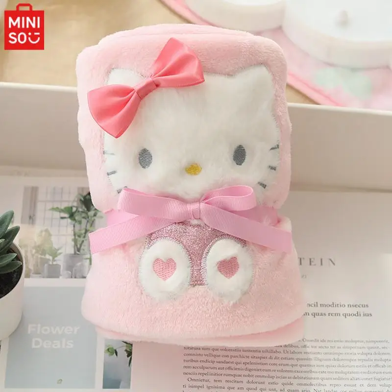 

Одеяло Kawaii Sanrio Hello Kitty Cinnamoroll Kuromi My Melody, милое банное полотенце для девочек, аниме Kawaii, шаль, одеяло с кондиционером