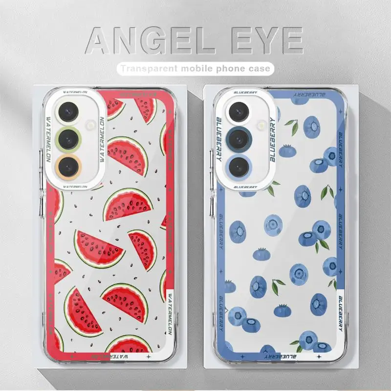 Delicious Watermelon Lemon phone case for Samsung A55 5G A25 A22 A15 A34 A14 A71 A52 A50 A12 A13 A32 A31 A73 Clear funda Cover