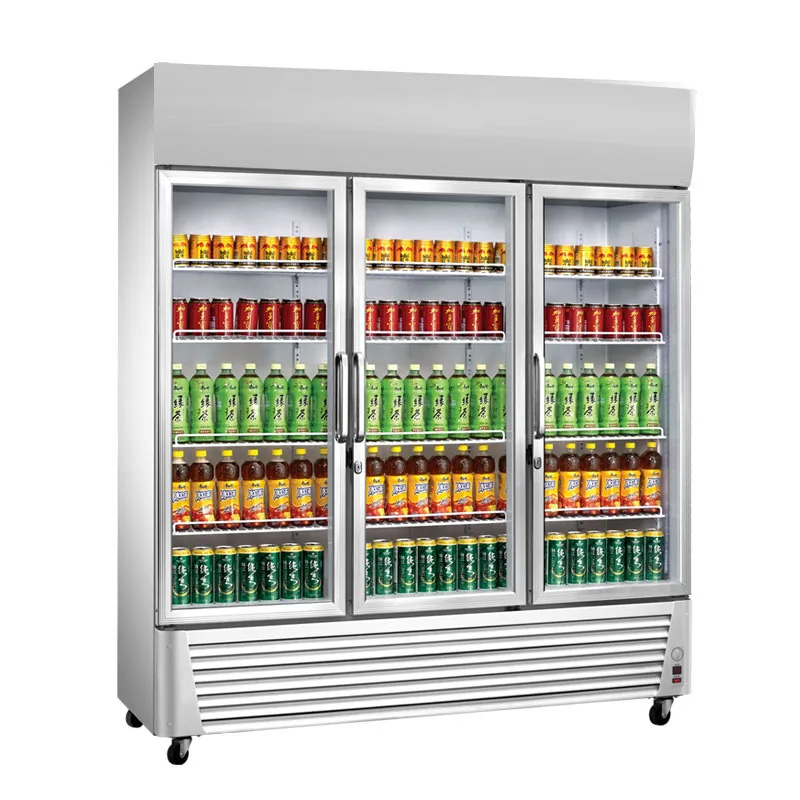 2022 Double-door Beverage Cabinet supermarket display cabinet