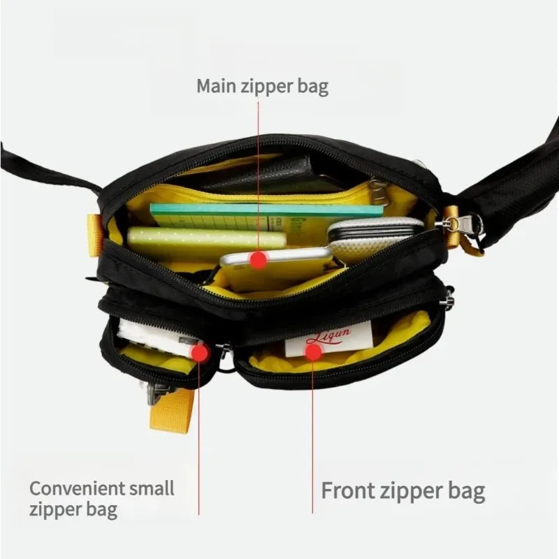 2026 New Outdoor Sports Waist Bag Waterproof Oxford Cloth Messenger Bag Leisure Travel Shoulder Bag Multifunctional Shoulder Bag