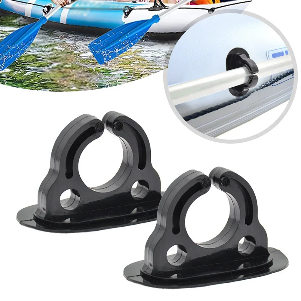 2Pcs Paddle Oar Holder Clips Keeper Plastic Inflatable Boat Paddle Holder Oar Keeper for Kayak Canoe Rowing Boat Accessories