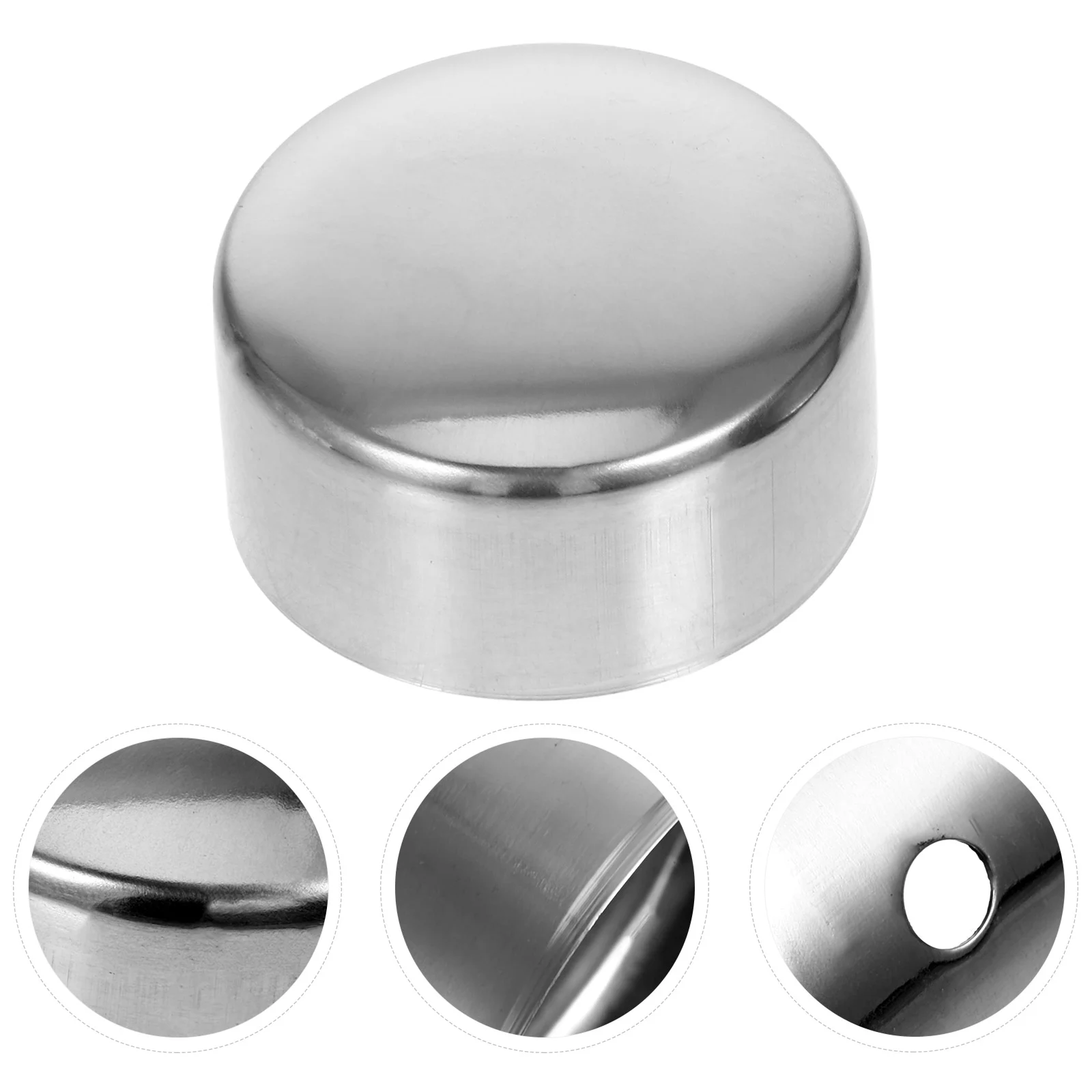 

2 Pcs Stair Accessories Hand Rail End Caps Round Handrail Stainless Steel Railing Cover Fittings Stairway