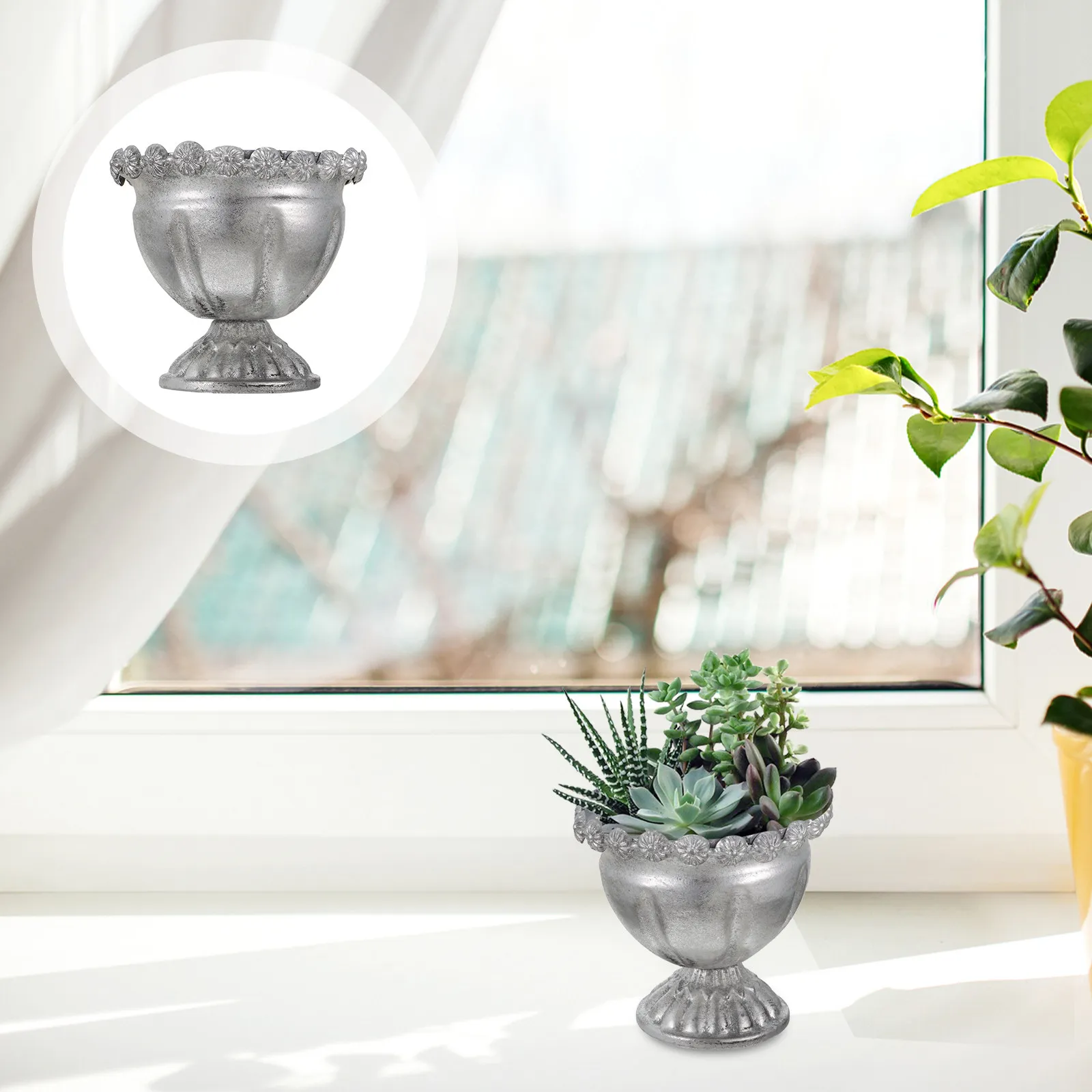 1Pcs Craftsmanship Iron Bucket Vintage Flower Pot for Home Garden Decoration Planting Flowers Succulents Dried Bouquets