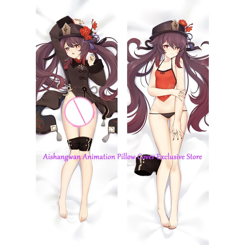 

Dakimakura Anime Pillow Cover Hu Tao Double Sided Print 2Way Cushion Bedding Festival Gifts Gifts