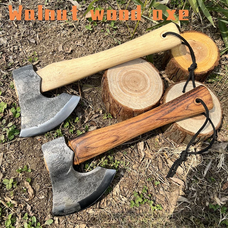 

Outdoor camping, chopping trees and firewood, camping axe, household bone chopping,small axe, walnut wood axe