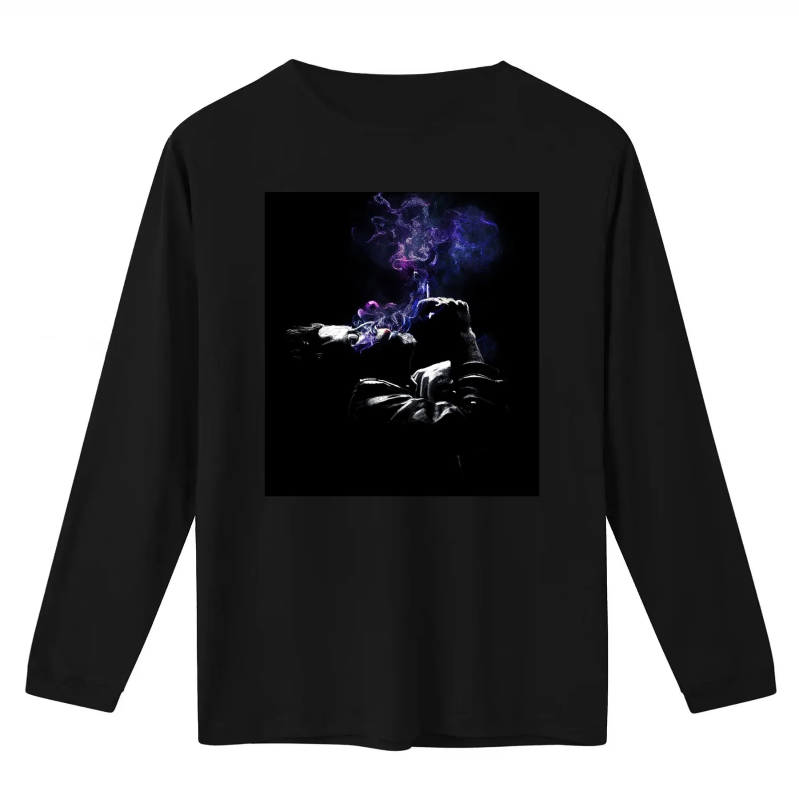 Tom Waits Smoking Nebula T-Shirt Summer Casual Cotton Tee Oversized Streetwear Tops Vintage Graphic Print Unisex Men Women