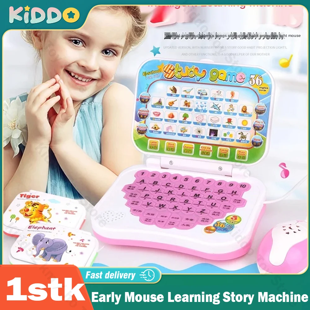 

Early Education Mouse Learning Story Machine Music Intelligent Chinese English switch Reading Tablet Phone Toy Random Style Girl